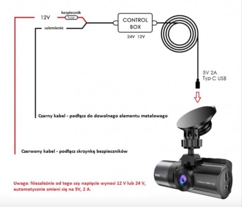 Power adapter for the Vantrue car camera N4 N2S image 3