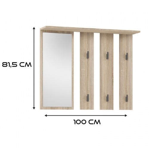 Top E Shop Hanger + mirror PARMA 100x15x.81.5 cm, oak sonoma image 3