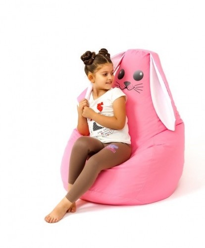 Go Gift Sako bag pouf Rabbit pink XL 130 x 90 cm image 3