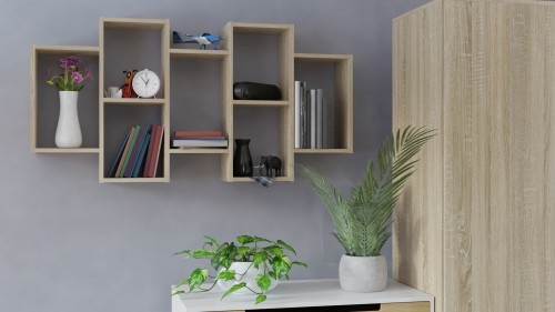 Top E Shop Wall-hung bookcase Bilbao 7.0 Wall Shelves Sonoma Oak image 3