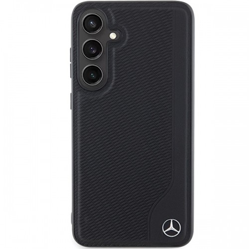Mercedes MEHMS24M23RBGVK S24+ S926 czarny|black hardcase Leather Debossed Line MagSafe image 3