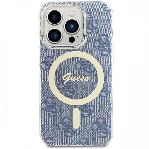 Guess GUHMP15XH4STB iPhone 15 Pro Max 6.7" niebieski|blue hardcase IML 4G MagSafe image 3