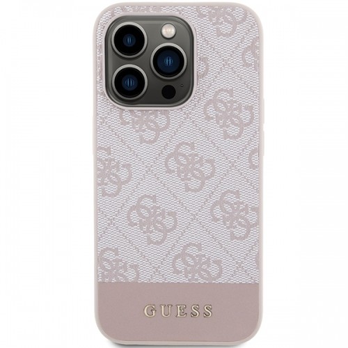 Guess GUHCP15LG4GLPI iPhone 15 Pro 6.1" różowy|pink hardcase 4G Stripe Collection image 3