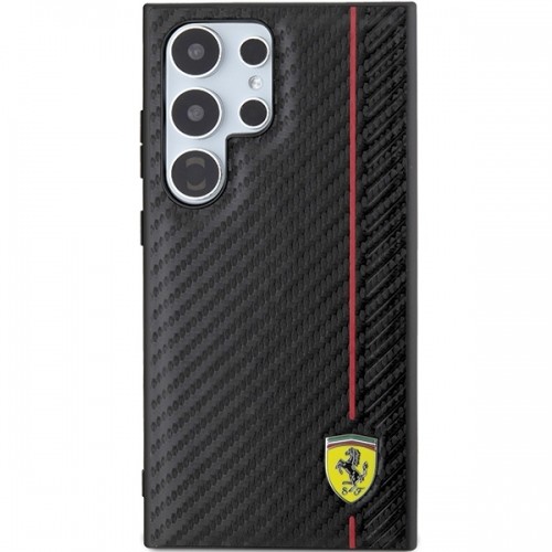 Ferrari FEHCS24LN3DUR S24 Ultra S928 czarny|black hardcase Carbon Printed Line image 3