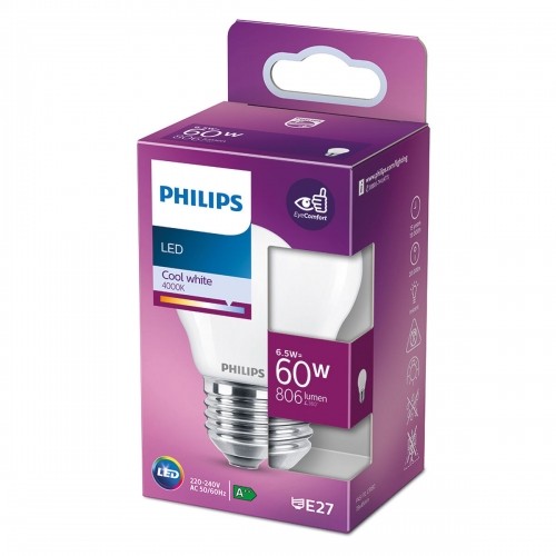 LED Spuldze Philips Sfērisks E 6.5 W 6,5 W E27 806 lm 4,5 x 7,8 cm (4000 K) image 3