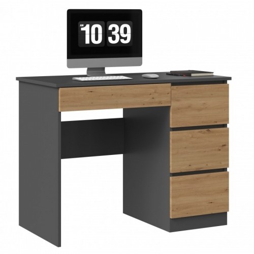 Top E Shop Desk MIJAS RIGHT 98x51x76 cm Anthracite/Artisan image 3