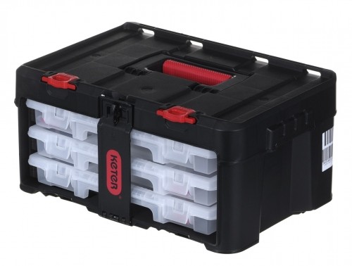 Toolbox KETER Stack'N'Roll (17210831/253380) with 3 organizers Black image 3