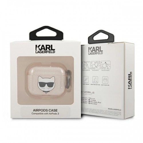 Karl Lagerfeld KLA3UCHGD AirPods 3 cover zÅoty|gold Glitter Choupette image 3