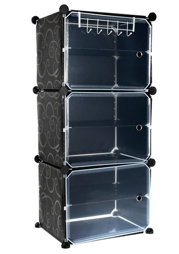 Iso Trade shoe cabinet 44.5 x 93 x 30 cm black (14801-0) image 3