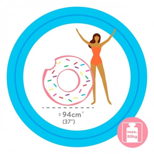 Надувное колесо Intex Donut Розовый 107 x 99 x 23 cm (12 штук) image 3