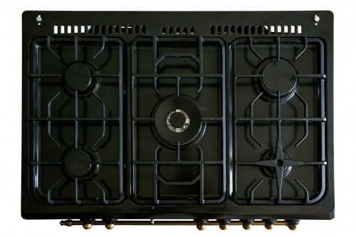 Ravanson KWGE-K90-6 TOP CHEF cooker Freestanding cooker Electric Gas Black image 3