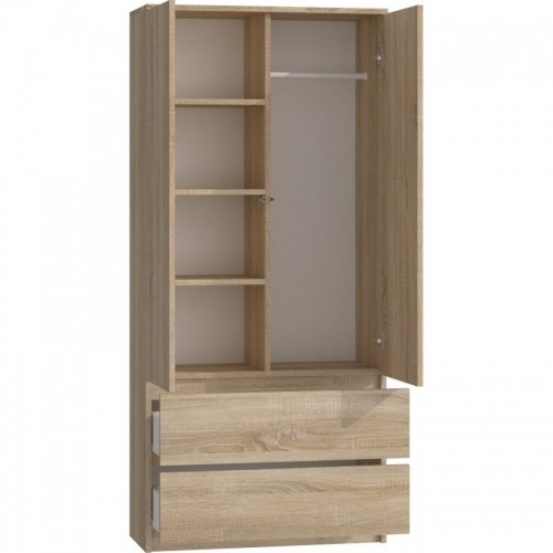 Top E Shop Topeshop SZAFA MALWA SON bedroom wardrobe/closet 5 shelves 2 door(s) Oak image 3
