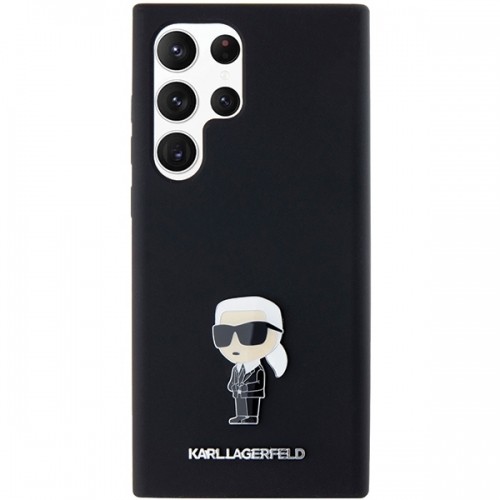 Karl Lagerfeld KLHCS23LSMHKNPK S23 Ultra S918 czarny|black Silicone Ikonik Metal Pin image 3