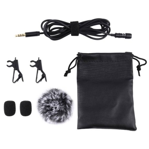 Puluz Jack Lavalier Wired Condenser Recording Microphone 1.5m jack 3.5mm PU424 image 3