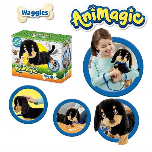 Pūkaina Rotaļlieta Animagic Waggles on the go ar skaņu Brūns image 3