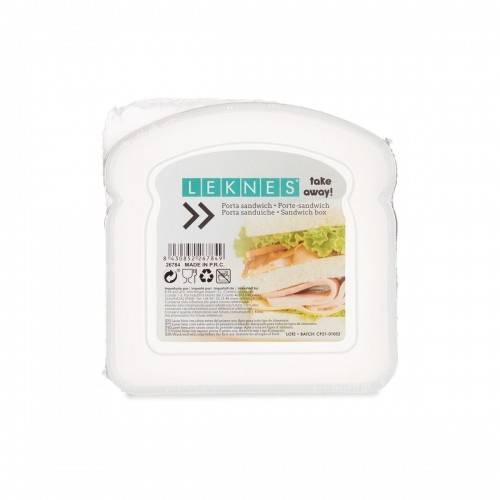 Leknes Контейнер для бутерброда Прозрачный Пластик 12 x 4 x 12 cm (24 штук) image 3
