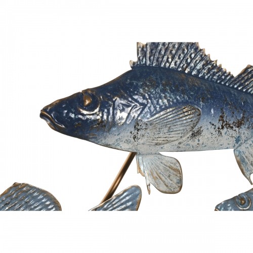 Настенный декор Home ESPRIT Синий Позолоченный Средиземноморье Рыбы 118 x 6,5 x 58 cm image 3