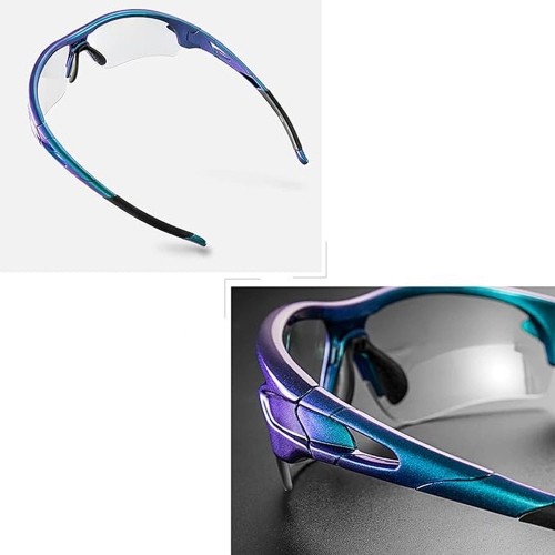 Rockbros 10069 photochromic UV400 cycling glasses - blue image 3