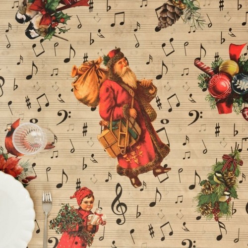 MuarÉ Traipiem izturīgs sveķu galdauts Muaré Christmas Sheet Music 100 x 140 cm image 3