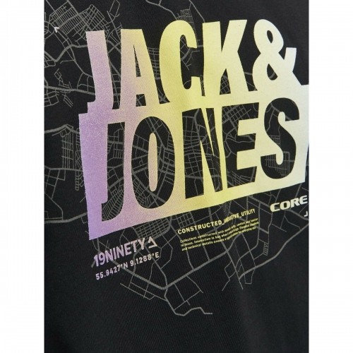 Vīriešu Krekls ar Īsām Piedurknēm Jack & Jones JCOMAP SUMMER 12257908 Melns image 3