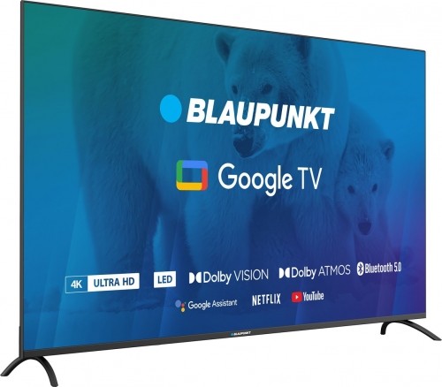 TV 65" Blaupunkt 65UBG6000S 4K Ultra HD LED, GoogleTV, Dolby Atmos, WiFi 2,4-5GHz, BT, black image 3