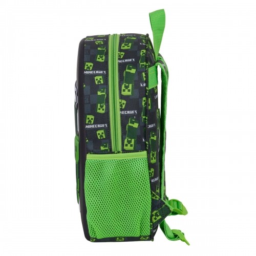 Школьный рюкзак 3D Minecraft Чёрный Зеленый 27 x 33 x 10 cm image 3
