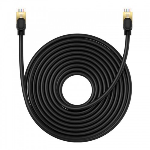 Tīkla kabelis Cat.8 Baseus Ethernet RJ45, 40 Gbps, 10 m (melns) image 3