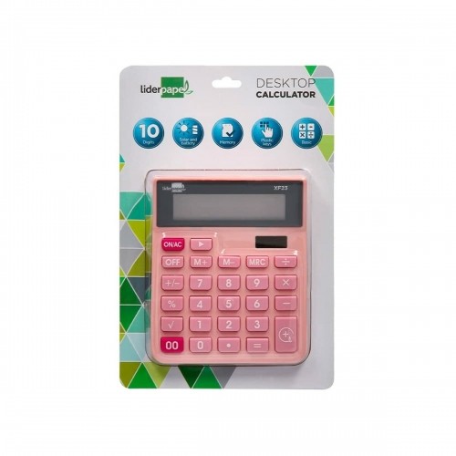Kalkulators Liderpapel XF23 Rozā Plastmasa image 3