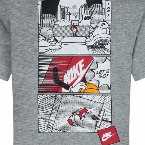 Krekls ar Īsām Piedurknēm Bērniem Nike Icons Of Play Pelēks image 3