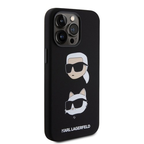 Talruņa maciņš Karl Lagerfeld priekš  iPhone 15 Pro Max Liquid Silicone Black image 3