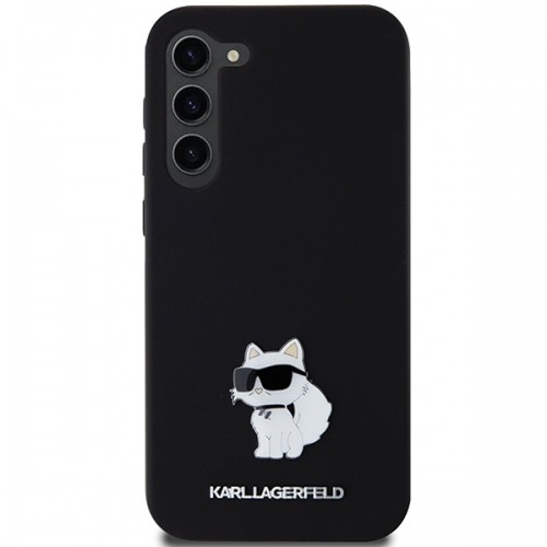 Karl Lagerfeld KLHCS24MSMHCNPK S24+ S926 czarny|black hardcase Silicone Choupette Metal Pin image 3