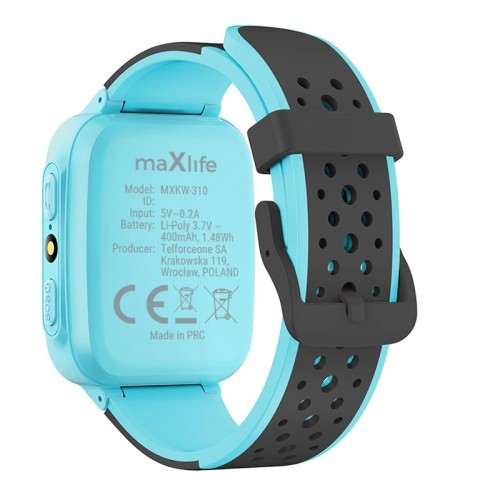 Maxlife MXKW-310 Mitruma izturīgs IP67 Sim GPS Sekošanas bērnu pulksnetnis ar balss zvanu čatu un Kameru Zils image 3
