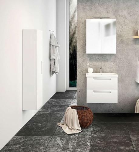 Высокий шкаф для ванной Raguvos Baldai MILANO 35 CM matt white 19302127 image 4
