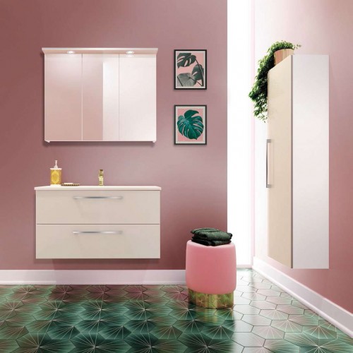 Высокий шкаф для ванной Raguvos Baldai ALLEGRO 35 CM glossy beige/white 1130208 image 4