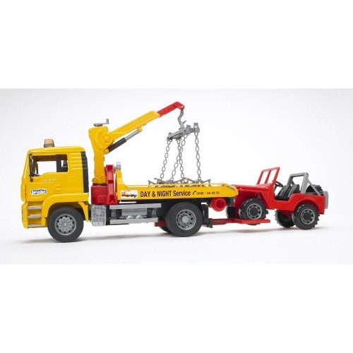 BRUDER tow truck with cross country vehicle, 02750 image 4