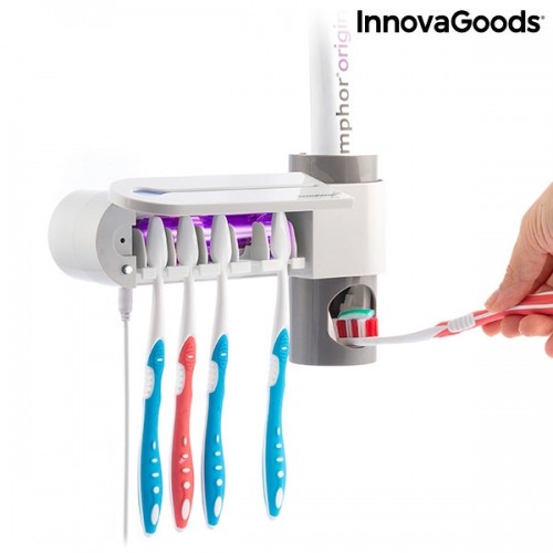 UV zobu suku sterilizators ar turētāju un zobu pastas dozatoru Smiluv Innovagoods image 4