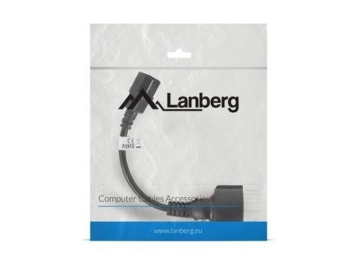 Lanberg CA-C14E-10CC-0018-BK power cable Black 0.18 m C14 coupler image 4