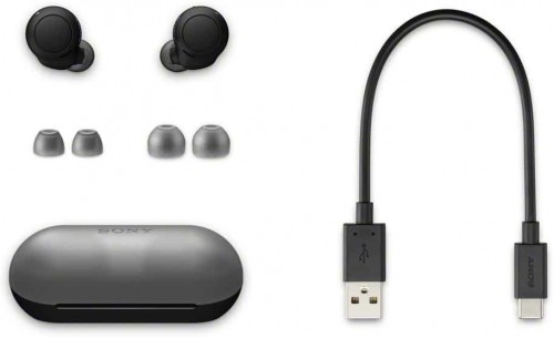 Sony wireless headphones WF-C500, black image 4