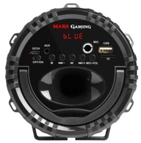 Mars Gaming MSB0 Bluetooth Bezvadu Skaļrunis ar Karaoke Funkciju / MicroSD / AUX / USB / 10W / Melns image 4