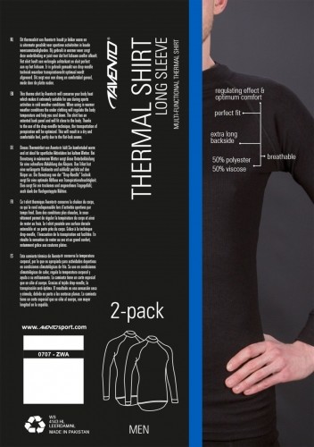 Thermo shirt for men AVENTO 0707 L black 2-pack image 4