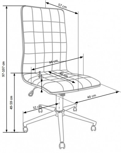 Halmar PORTO chair color: white image 4