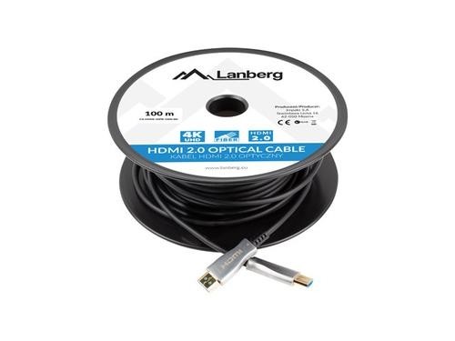 Lanberg CA-HDMI-20FB-1000-BK HDMI cable 100 m HDMI Type A (Standard) Black, Silver image 4