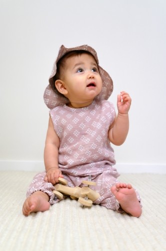 Lodger Hatter Tribe Muslin kokvilnas bērnu cepurīte, Rose, 6 - 12 mēn. - HT 107_6-12 image 4