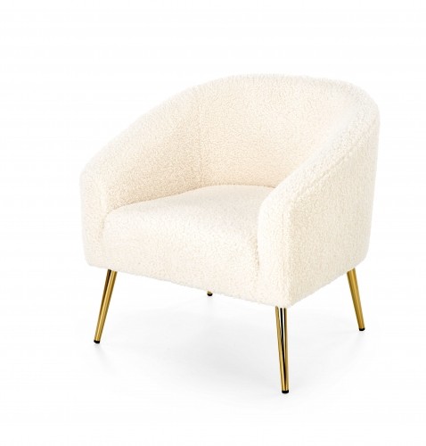 Halmar GRIFON leisure armchair cream / gold image 4