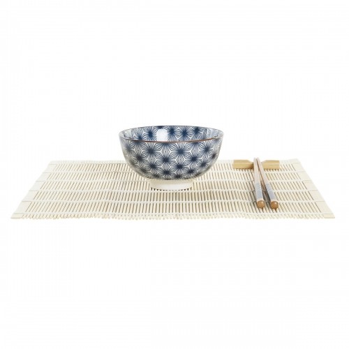 Набор для суши DKD Home Decor Синий Бамбук Керамика (14,5 x 14,5 x 31 cm) image 4