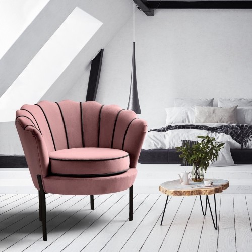 Halmar ANGELO leisure armchair pink / black image 4