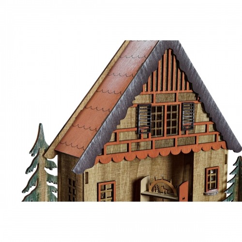 Новогоднее украшение DKD Home Decor дом Деревянный (27 x 13,5 x 28 cm) image 4