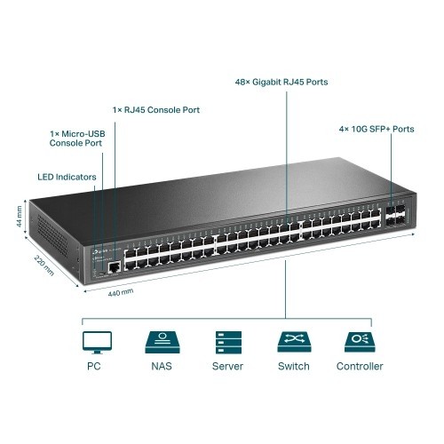 TP-Link SG3452X Switch 48xGE 4xSFP+ image 4
