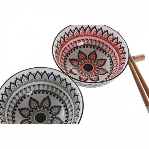 Suši Komplekts DKD Home Decor Daudzkrāsains Bambuss Mandala Keramika Austrumniecisks (6 Daudzums) image 4