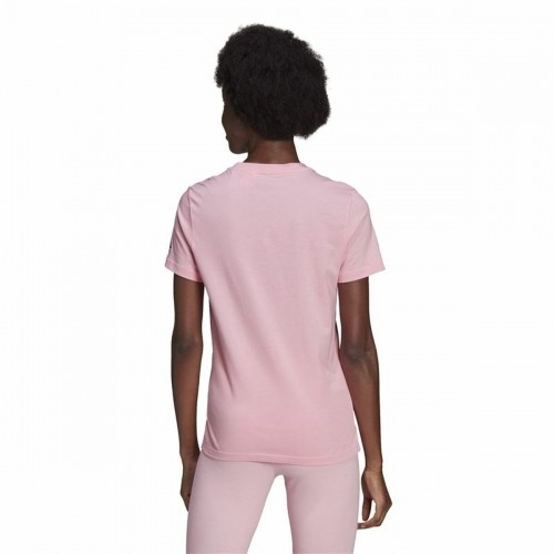 Sieviešu Krekls ar Īsām Piedurknēm Adidas Loungewear Essentials Slim Logo Rozā image 4